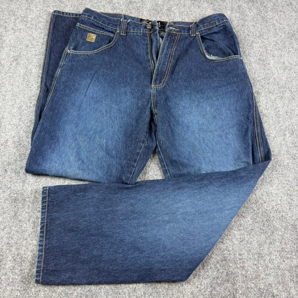 Vtg Karl Kani Carpenter Jeans Men 36x34 Blue Baggy Relaxed Y2K Streetwear Denim